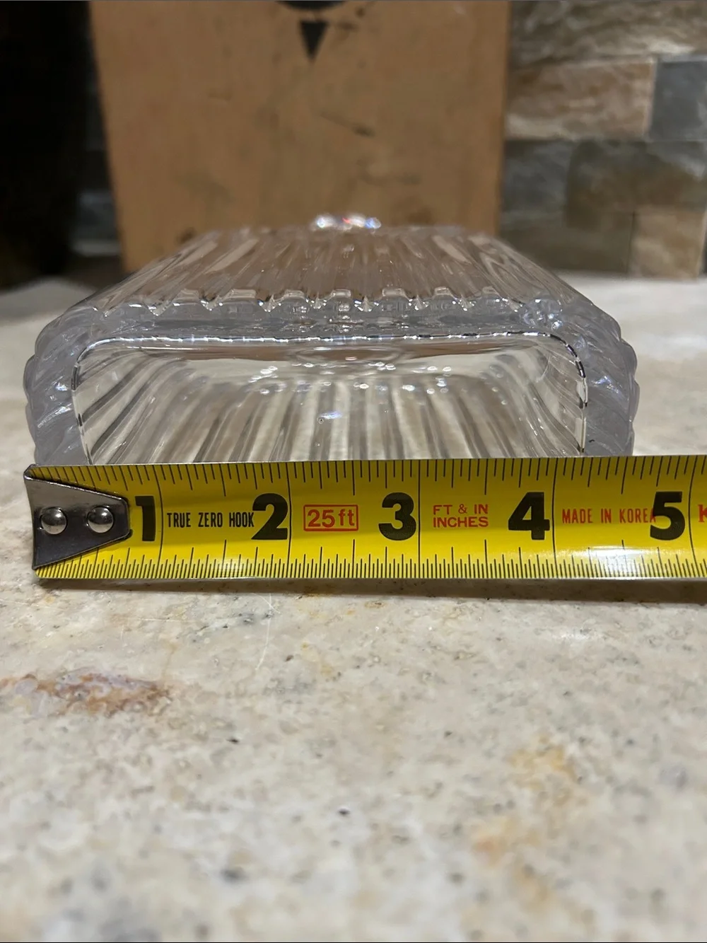 vintage Atlantis crystal ribbed decanter with Stopper